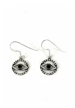 Comprar Aros Ojo Turco Plata Circon Onix  # 1.970
