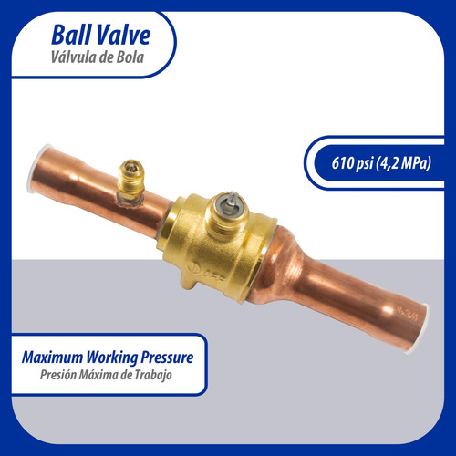 Valvula De Bola 3/4 610psi -30c+120c C/puerto Carga Apbv-034