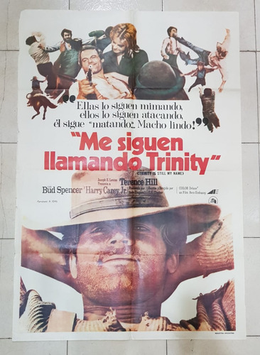 Antiguo Afiche De Cine Orig.-trinity-envio Gratis