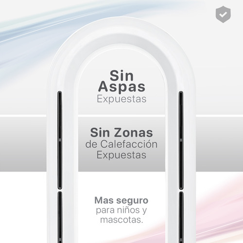Ventilador Calentador Sin Aspas 2 en 1 Esquimal, Silencioso / Portátil (Gris - Blanco)