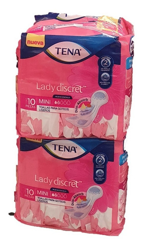 Tena Lady Discret Mini Toalla Sanitaria 20pzs Dama 22cm