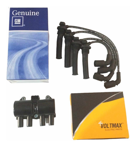 Kit Bobina Voltmax Y 4 Cables Bujia Gm Spark 1.2l 2011-2012.