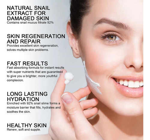Crema Hidratante Hialurónica Para Rostro Y Caracol Ps