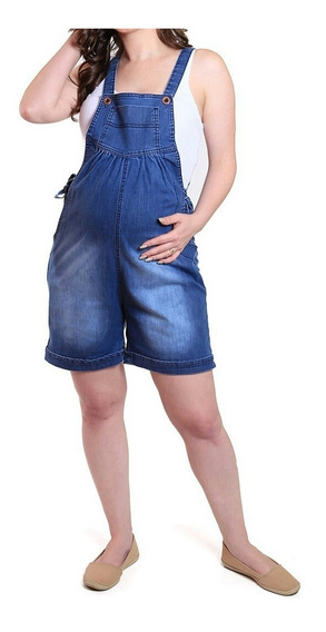 macacão de gravida jeans