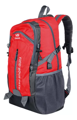 Mochila de senderismo Maelstrom, mochila de acampada, mochila impermeable  de 40 litros para senderismo con funda para lluvia, mochila de viaje  ligera, roja