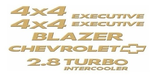 Kit Adesivos Blazer Executive 2.8 Turbo 4x4 Resinado F254