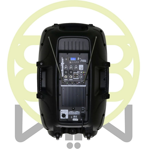 Bafle Bocina Amplificado 15 Bluetooth 2 Mic Inalambricos Aw