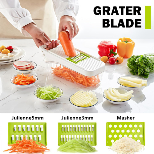 Picador De Verduras 13 En 1, Cortador De Mandolina Multifunc
