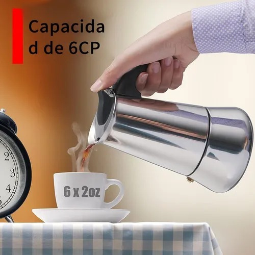 Cafetera Italiana Plateado