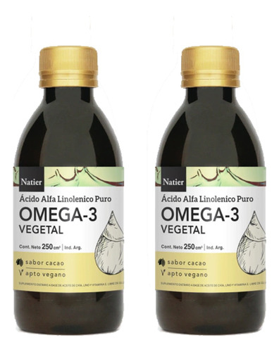 Omega 3 Vegetal Puro Natier Antiinflamatorio X 250cm3