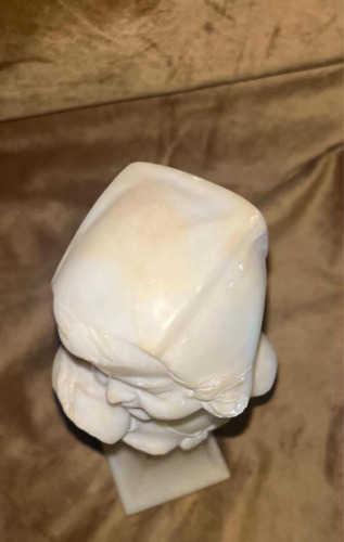 Busto Escultura Tallada Mármol Figura De Niña Antigua 1940 (Usado)