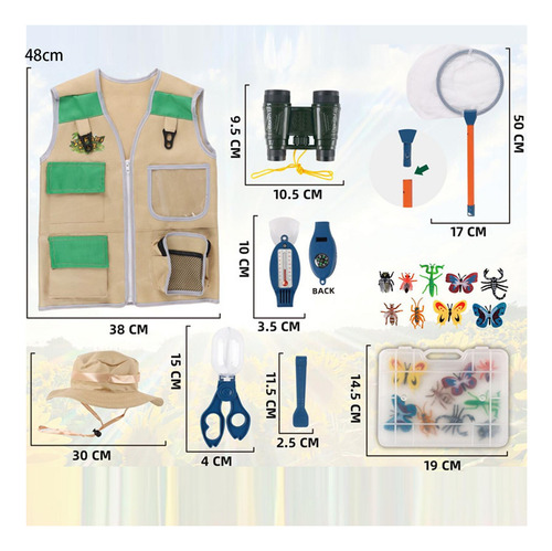 16 Uds. Kits De Aventura Al Aire Libre Para Niños Explorer
