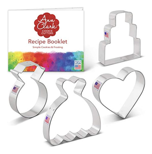 Wedding Cookie Cutter Set 4 Piezas Vestido De Novia Wedding 