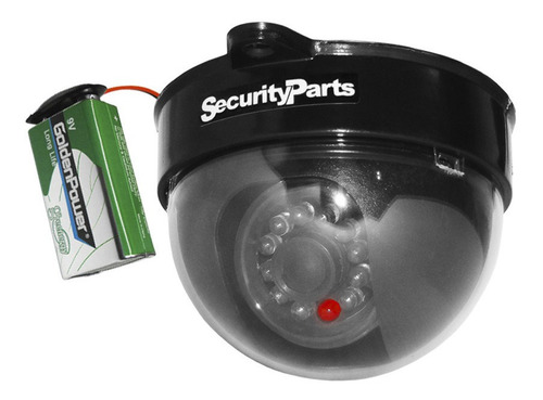 Câmera Segurança Dome Falsa C/ Led A Pilha Sem Fio Security