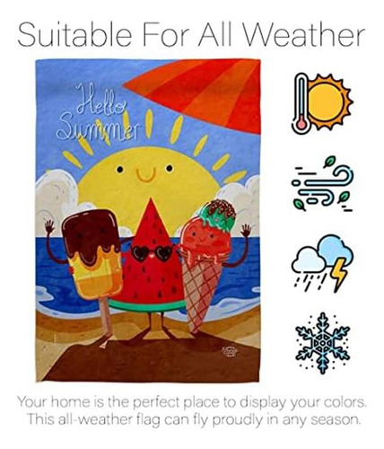 Colección De Adornos Summer Buddy Garden House Bandera Set D