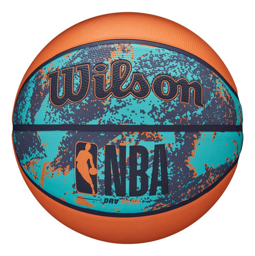 Pelota Basquet Wilson - Nba Drv Plus Vibe - N7 Color Azul/naranja