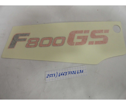 Bmw Sticker Calcomania F800gs Derecha 60