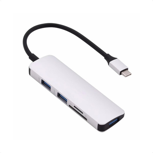 Adaptador Hub Usb Tipo C 5 En 1 Para Mac / Win / Cel