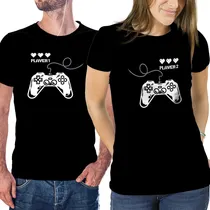 Comprar Polera Duo San Valentin Player 1 - Player 2 Amor Gamer