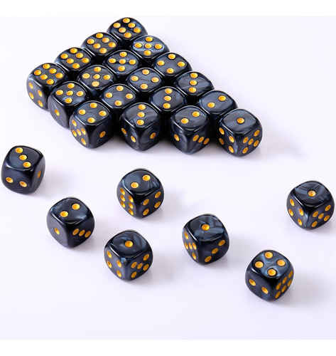 Tecunite Juego De Dados De Colores De 25 Piezas, Dados De 6