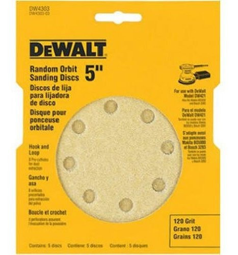 Herramienta Dw4301 5 Inch 8 Agujero Grit Hook And Loop