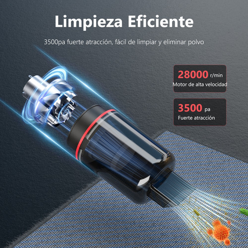 Aspiradora Para Auto Mini Portatil De Mano Inalambrica Kong