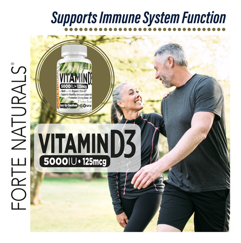 Forte Naturals Vitamina D3 5000 Iu 60 Cápsulas Blandas