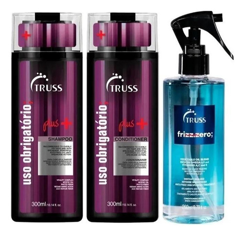 Truss Sh + Cond Uso Obrigatório Plus 300ml Cd + Frizz Zero