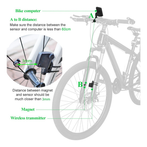 Velocímetro Odómetro Lixada Inalámbrico Para Bicicleta