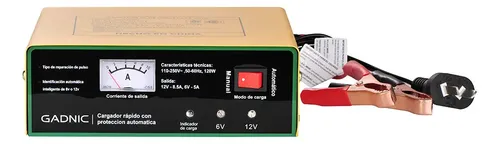 Cargador de Batería Gadnic Vehículos Automático Tensión 6V 12V
