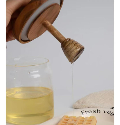 Yy Tarro De Miel De Vidrio De 500 Ml Con Tapa De Madera Y