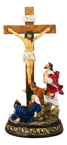 Crucificação De Jesus 30cm - Enfeite Resina