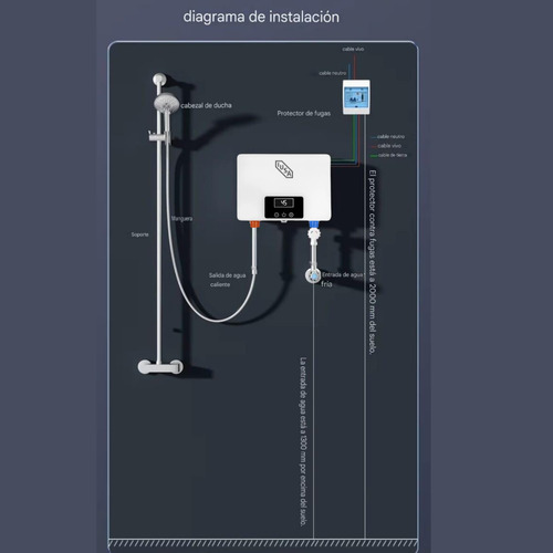Calentador Instantáneo, Eléctrico, 2.8 L/min, Iusa