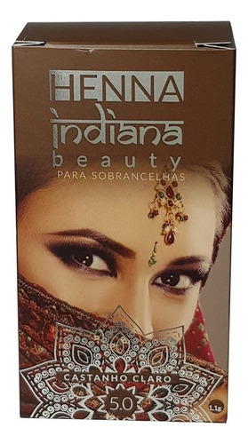 Henna P/ Sobrancelhas Indiana Beauty 1,1g - Castanho Claro
