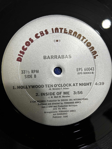 Disco Vinilo De Época Barrabas Maxisingle (Usado)