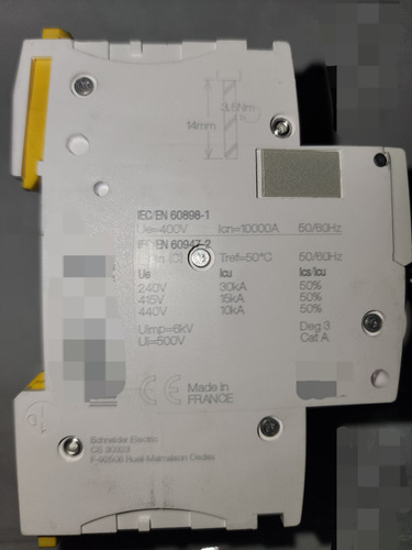 Interruptor Automatico 3p 63a 15ka Ref A9f87363 Schneider