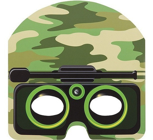 32 Mascaras Antifaz Casco Soldado Militar Fiesta Camuflaje U