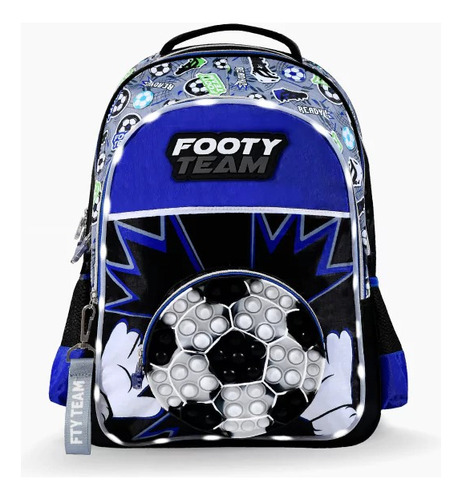 Mochila Footy Espalda 18 Pulgadas F1793- Futbol Azul