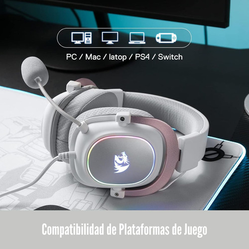 Audífono Redragon Zeus Pro Wireless H510-pro - Blanco