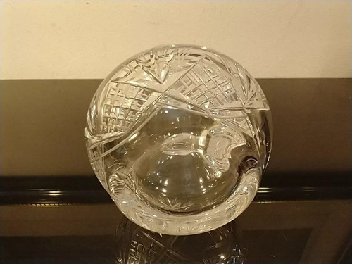 Antigua Aceitera Vinagrera De Cristal Tallado