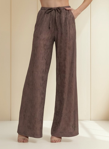 Pantalones Anchos Mujer Pierna Ancha Cintura Alta Elástica
