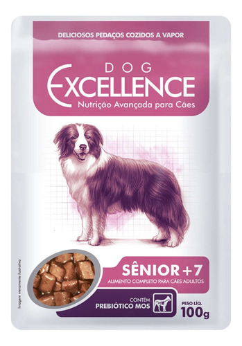 Ração Úmida Sachê Para Cães Sênior 100g Dog Excellence