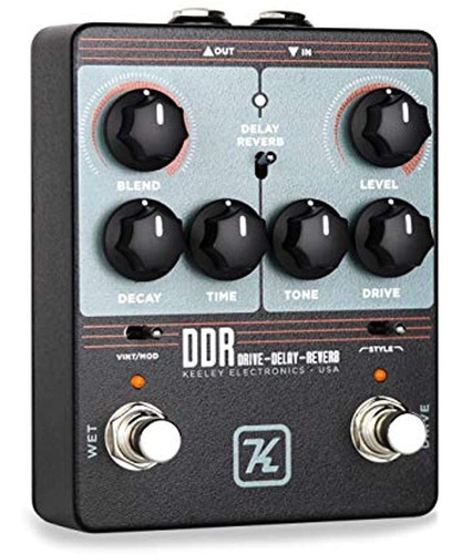 Keeley Ddr Drive Delay And Reverb Pedal, Black (kddr)