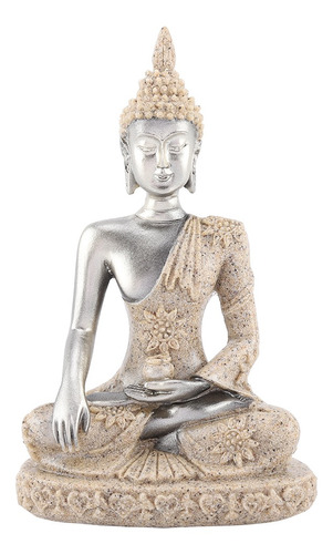 Figurilla Tallada De Buda Sentado Meditando