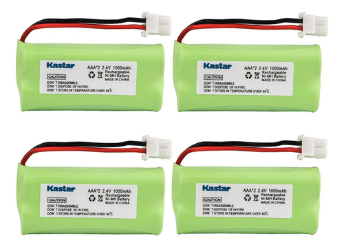 Paquete De 4 Pilas Recargables Aaax2 2,4 V 1000 Mah 526...