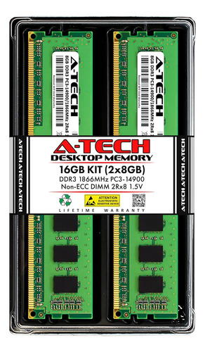 Kit A-tech De 16 Gb (2 X 8 Gb) Ddr3 1866 Mhz Pc3-14900 Cl13