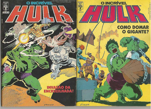 3 Revistas Incrível Hulk Nº 55 - 57 - 163   Marvel Comics