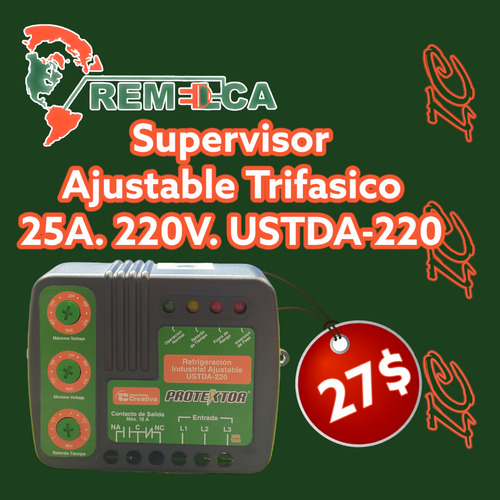 Protector Ic Aire Acondicionado 24000btu 220v 25 Amp Ustda-2