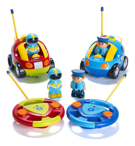 Prextex 2 Pack Cartoon Remote Control Car Car Al And Race Ca