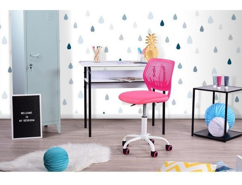 Silla De Oficina Altura Ajustable Carnation Rosa Moderna